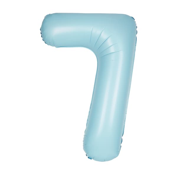 Blue Number 7 Balloon – 40" Foil Birthday Party Decoration