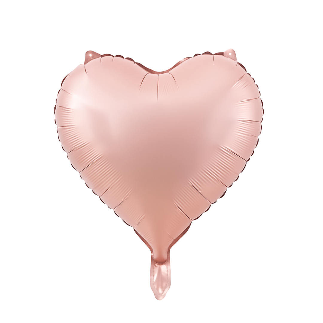 Baby Pink Heart Foil Balloon – 18 Inch – Light Pink Romantic Party Decoration – Helium or Air Fill
