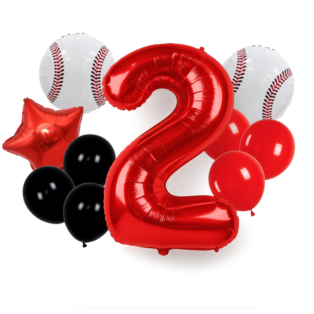  Baseball Birthday Balloons number  2