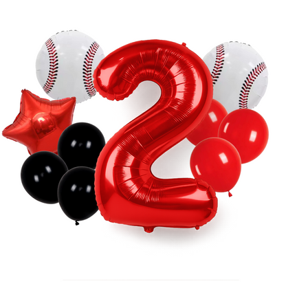  Baseball Birthday Balloons number  2