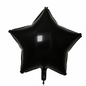 Black Star Foil Balloon – 18" Shiny Black Star-Shaped Helium or Air Balloon for Party and Event Decor