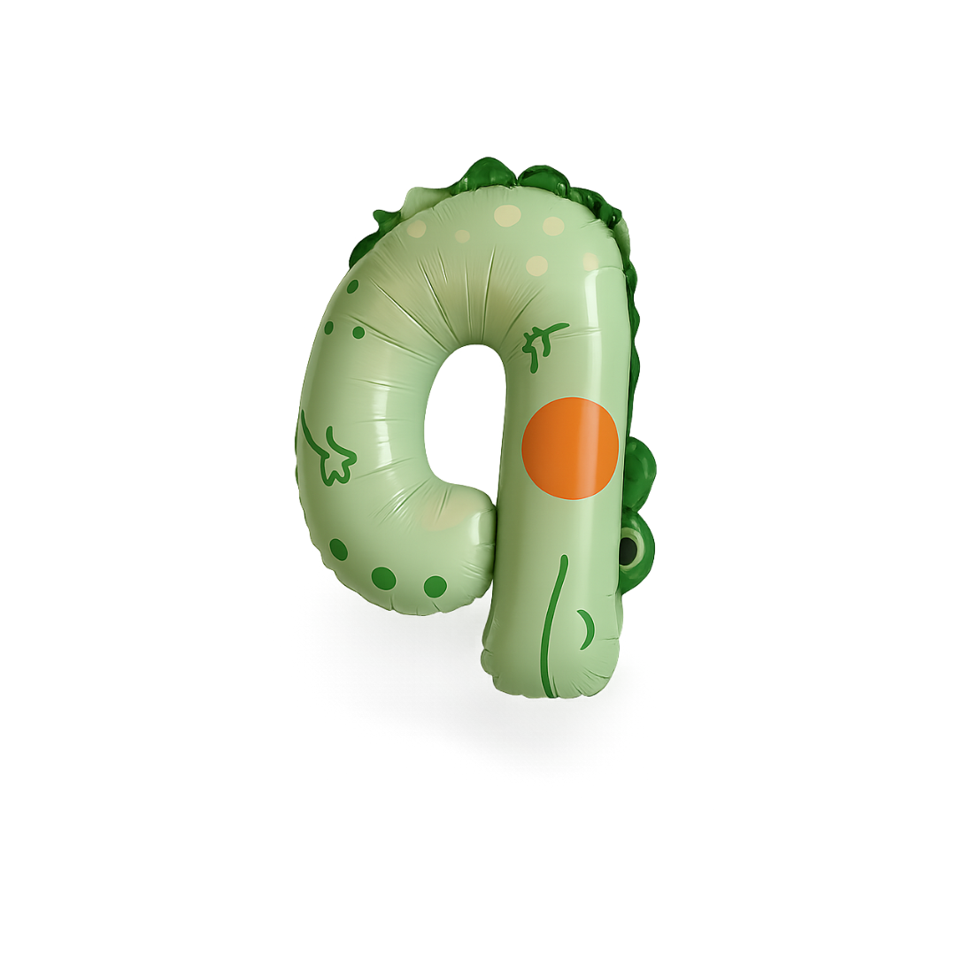 Crocodile Number 4 Balloon – 40 Inch Foil Jungle Animal Birthday Decoration for Kids