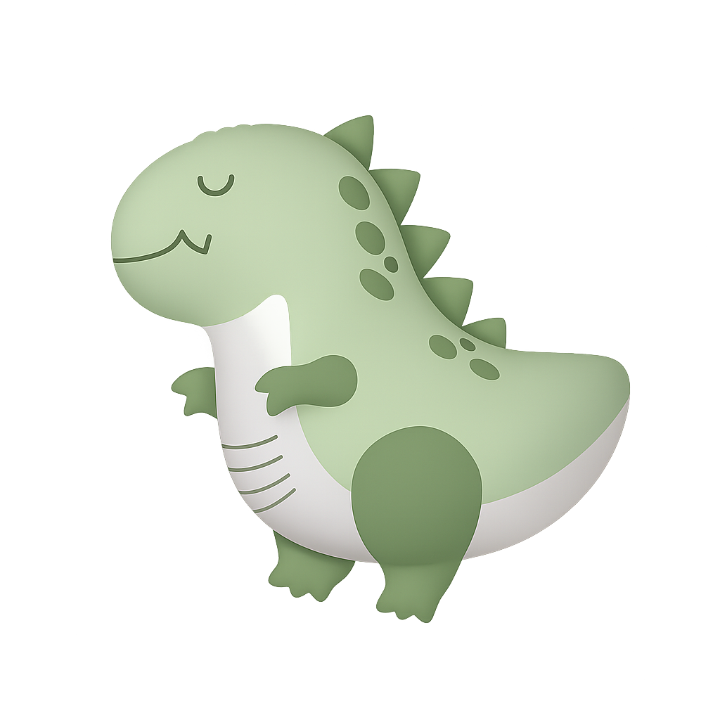 Cute Matte Green Dinosaur Foil Balloon – 16×8″ Self‑Sealing Air/Helium Dino Party Decor