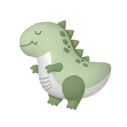 Cute Matte Green Dinosaur Foil Balloon – 16×8″ Self‑Sealing Air/Helium Dino Party Decor