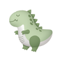 Cute Matte Green Dinosaur Foil Balloon – 16×8″ Self‑Sealing Air/Helium Dino Party Decor