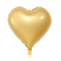 Chrome Gold Heart Foil Balloon – 18" Metallic Romantic Party Decoration