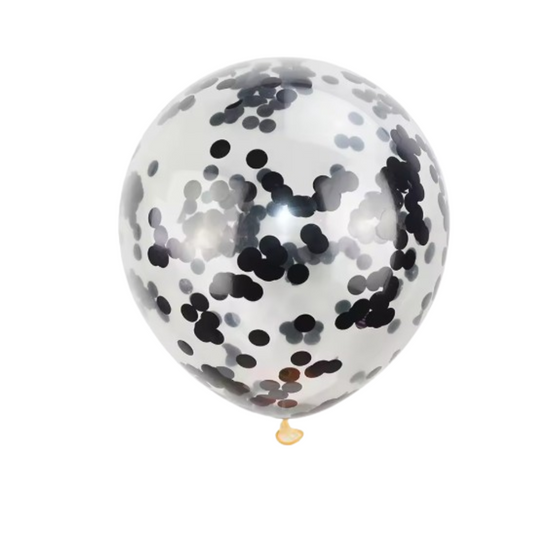 12" Confetti Latex Balloons – Transparent Party Balloons with Colorful Dots