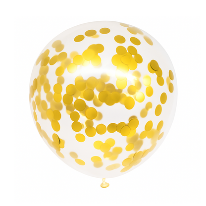 12" Confetti Latex Balloons – Transparent Party Balloons with Colorful Dots