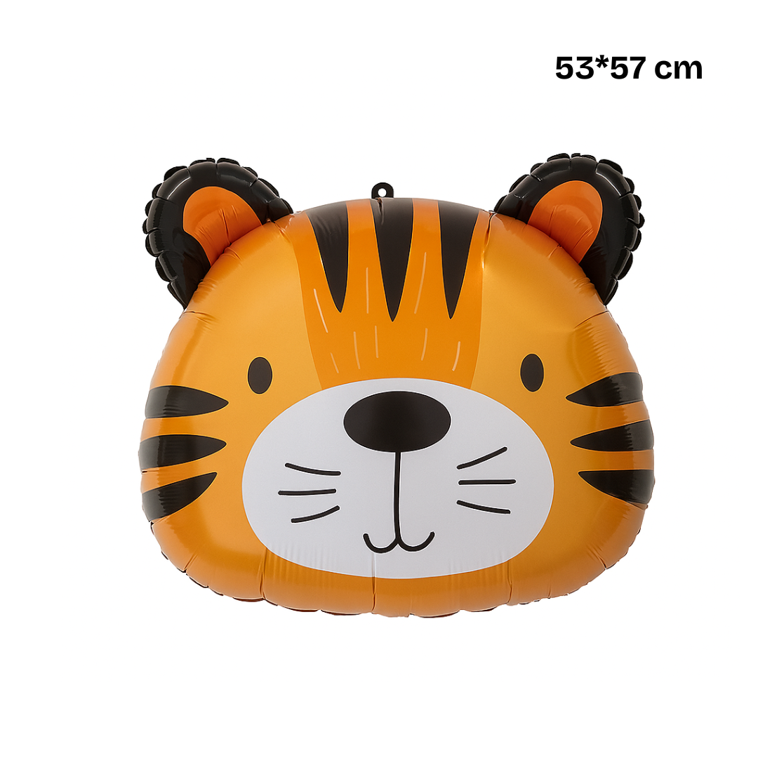 Cute Animal Foil Balloons – Panda, Tiger & Bear | Jungle Safari Party Decor