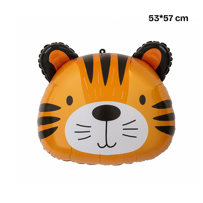 Cute Animal Foil Balloons – Panda, Tiger & Bear | Jungle Safari Party Decor