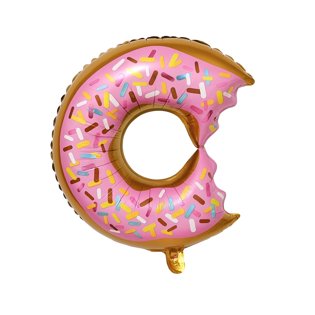 Donut Balloon Foil – Pink Frosted with Sprinkles | Fun Party Decoration