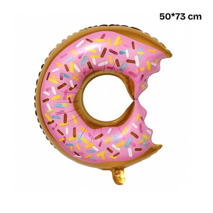 Donut Balloon Foil – Pink Frosted with Sprinkles | Fun Party Decoration