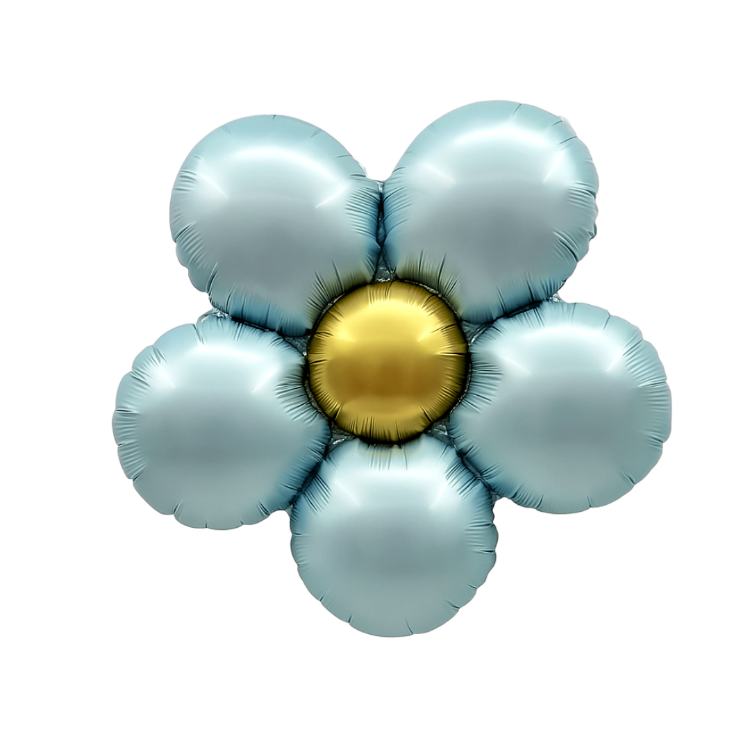 Foil Flower Balloons – Daisy Style Floral Balloons in Gold, Pink, Cream & Red for Party Decoration