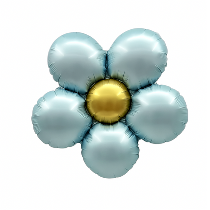 Foil Flower Balloons – Daisy Style Floral Balloons in Gold, Pink, Cream & Red for Party Decoration