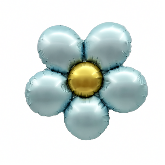 Foil Flower Balloons – Daisy Style Floral Balloons in Gold, Pink, Cream & Red for Party Decoration