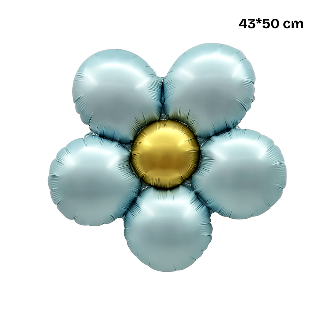 Foil Flower Balloons – Daisy Style Floral Balloons in Gold, Pink, Cream & Red for Party Decoration