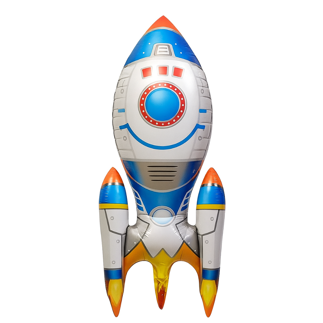 Foil Rocket Balloon – 31x61cm Space Rocket Party Decoration