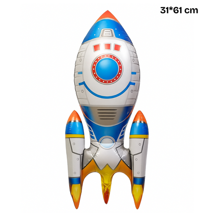 Foil Rocket Balloon – 31x61cm Space Rocket Party Decoration