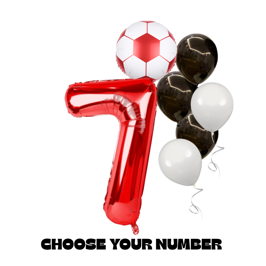 football birthday balloon set number 0 foil soccer party kit UK choosing 