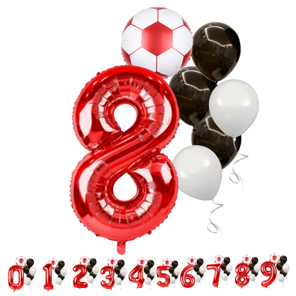 football birthday balloon set number 8 foil soccer party kit UK