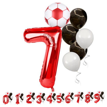 football birthday balloon set number  7 foil soccer party kit UK
