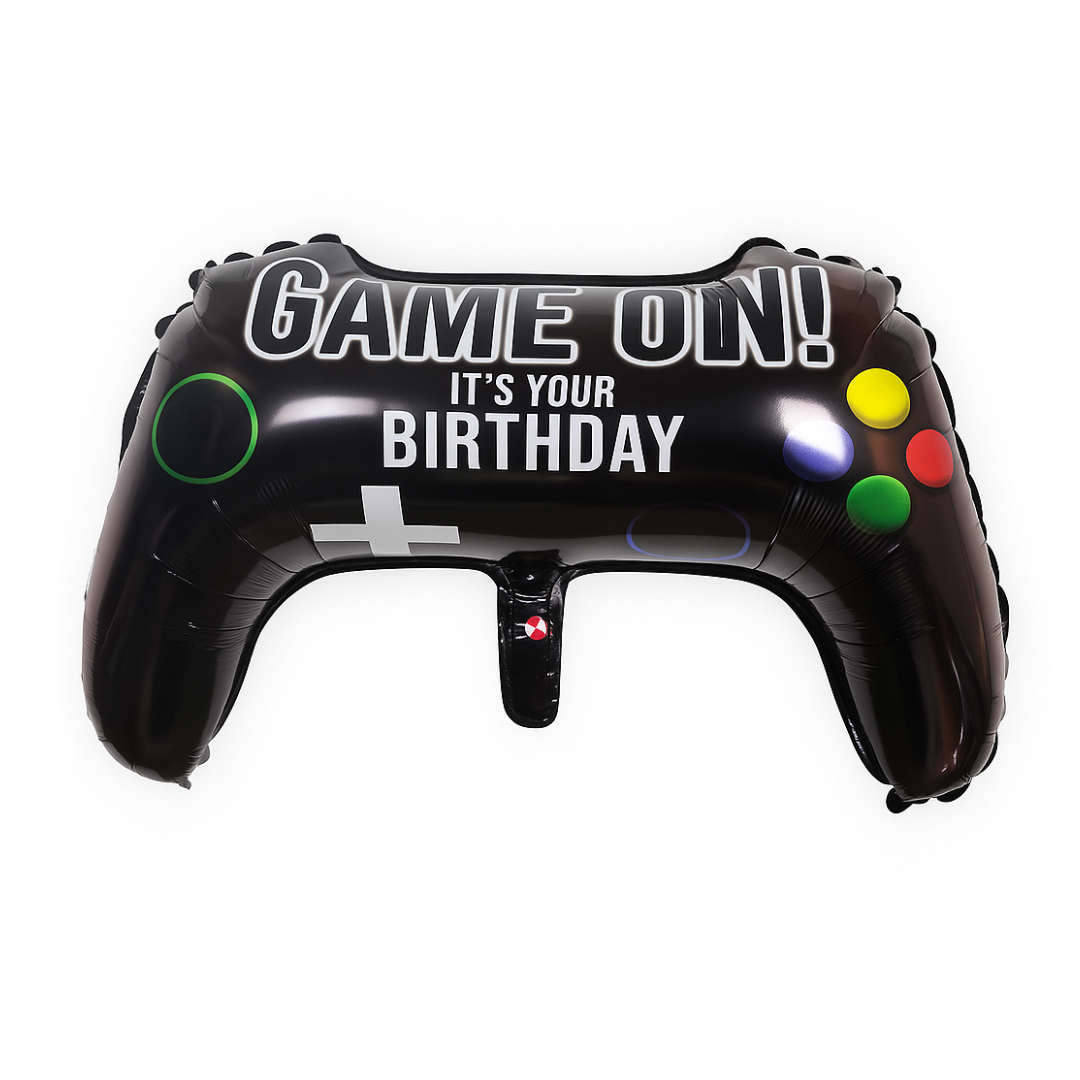Game On! Birthday Balloon - Video Game Controller Foil Balloon for Gamer Party