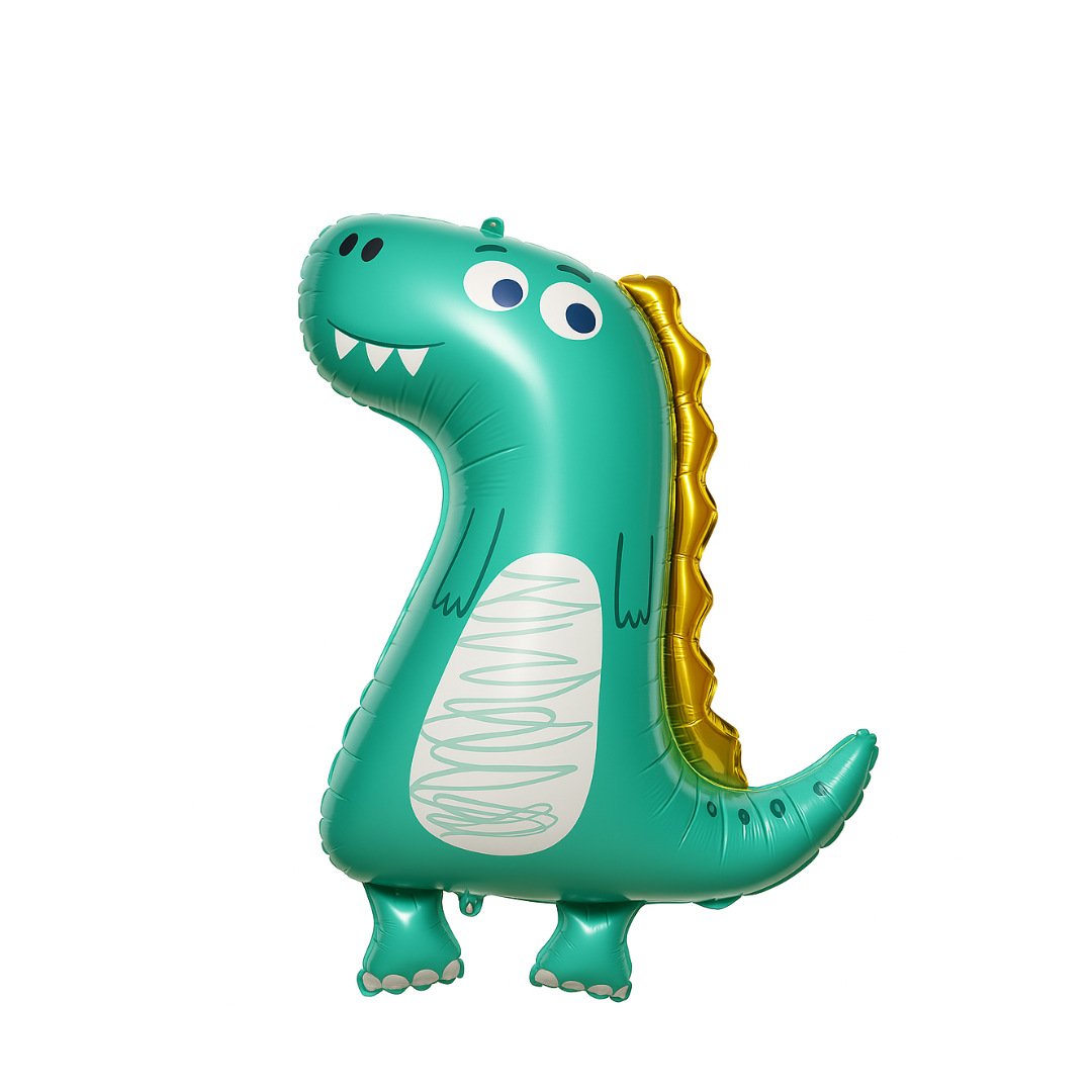 Dinosaur Balloon – Green Foil T-Rex Inspired by Peppa Pig – Birthday Party Decoration