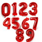 Giant Number Balloon Set 0–9 | Red Purple Green & Fantasy | 40" Bold Foil Birthday Decoration UK
