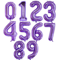 Giant Number Balloon Set 0–9 | Red Purple Green & Fantasy | 40" Bold Foil Birthday Decoration UK