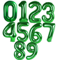 Giant Number Balloon Set 0–9 | Red Purple Green & Fantasy | 40" Bold Foil Birthday Decoration UK