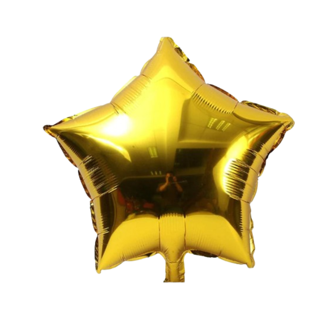 Gold Star Foil Balloon – 18" Metallic Balloon for Birthday, Party & Celebration Decor