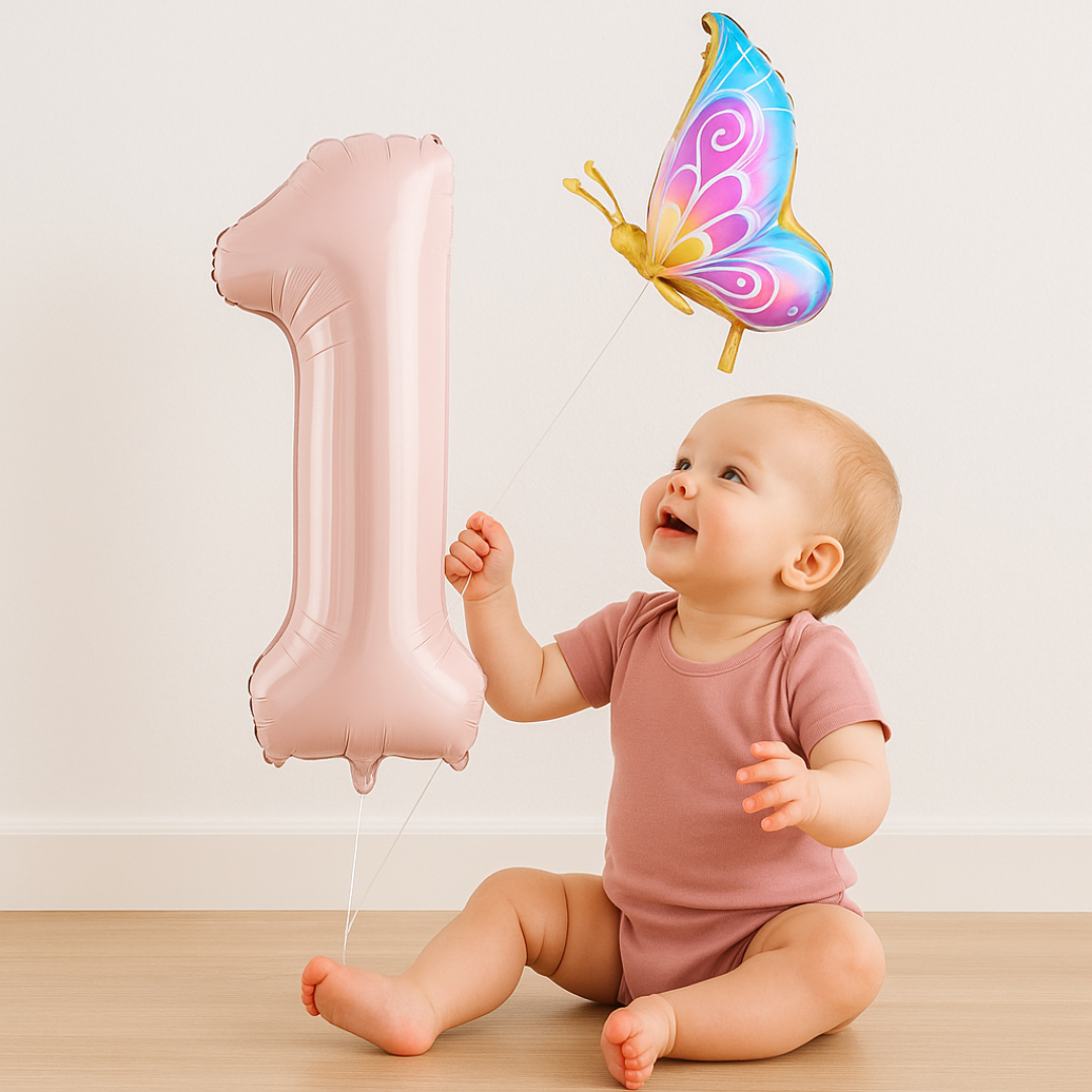 Golden Butterfly Foil Balloon – Fairy Garden Birthday Balloon