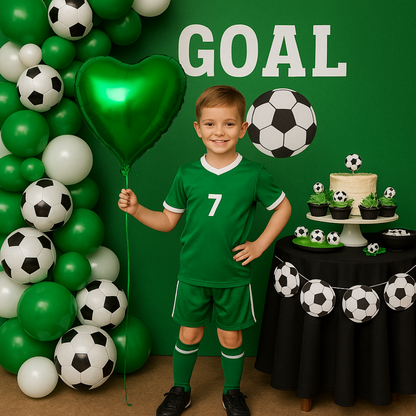Green Heart Foil Balloon – 18 Inch – Metallic Party Decoration – Helium or Air Fill
