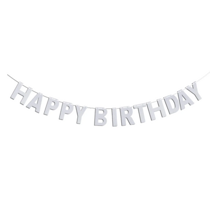 happy birthday banner bunting gold reusable party decoration UK

silver happy birthday bunting banner for birthday party decoration

happy birthday banner letters 10x7cm  silver party supplies