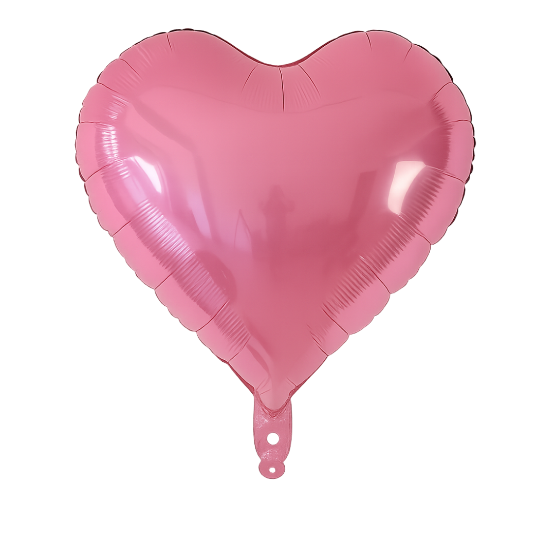 Heart Foil Balloon Pink – 18" Metallic Romantic Party Decoration