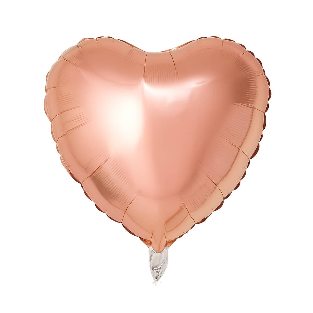 Heart Foil Balloon Rose Gold – 18" Romantic Party Decoration