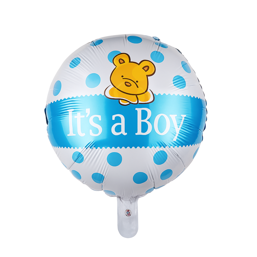 It’s a Boy foil balloon 18 inch blue with teddy bear – baby shower decoration