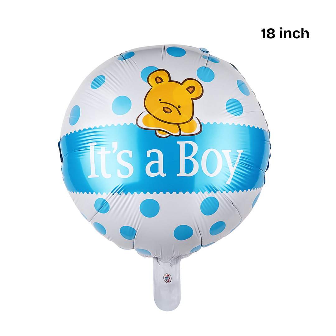 It’s a Boy baby shower decoration – round foil balloon 18 inch blue