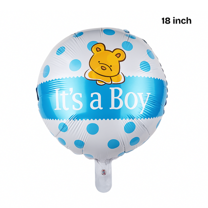 It’s a Boy baby shower decoration – round foil balloon 18 inch blue