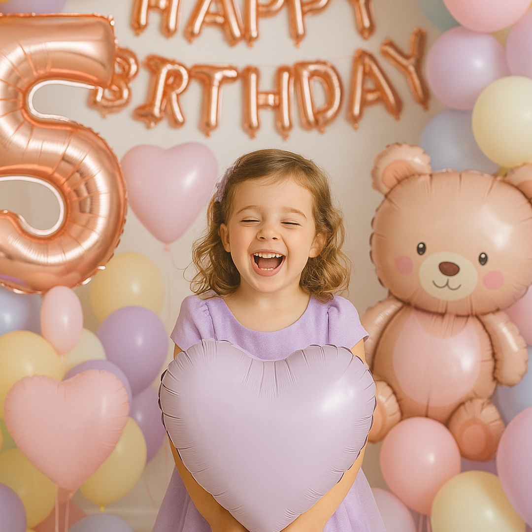Lavender Purple Heart Foil Balloon – 18 Inch – Pastel Lilac Party Decoration – Helium or Air Fill