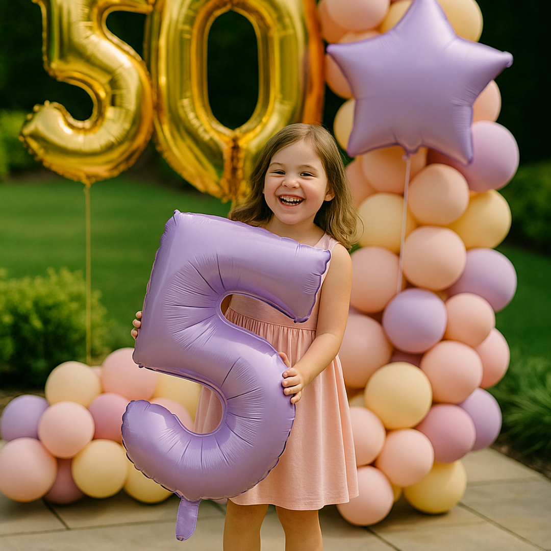 Lavender Star Foil Balloon – 18" Pastel Purple Balloon for Girl’s Birthday & Party Decor