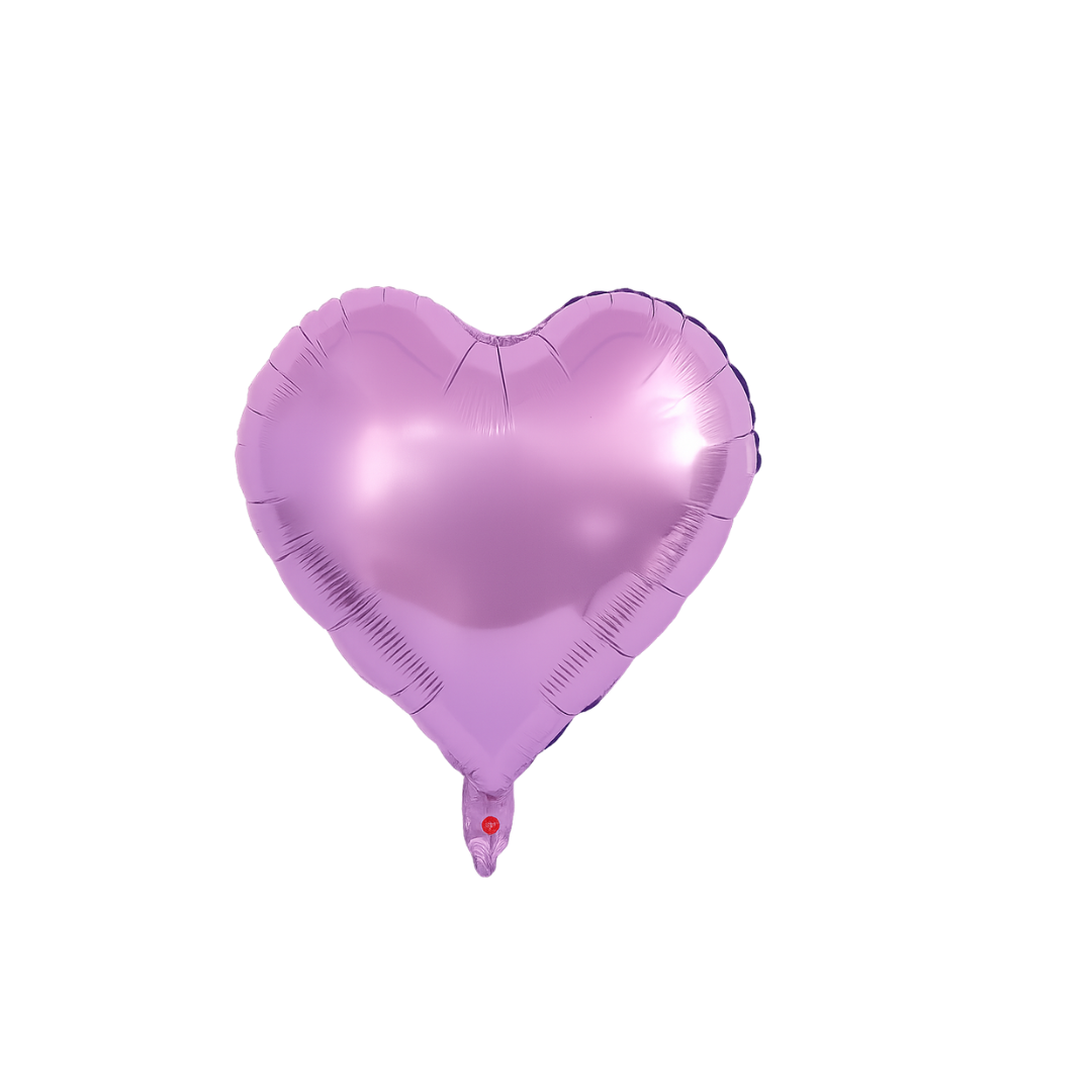 Purple Heart Foil Balloon – 18" Metallic Love Party Decoration