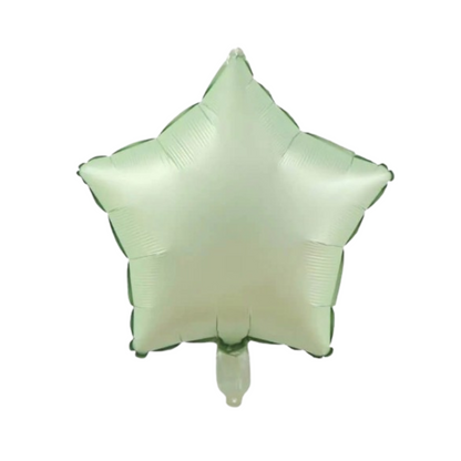 Mint Green Star Foil Balloon – 18" Pastel Star Olive Balloons for Baby Shower & Party Decor