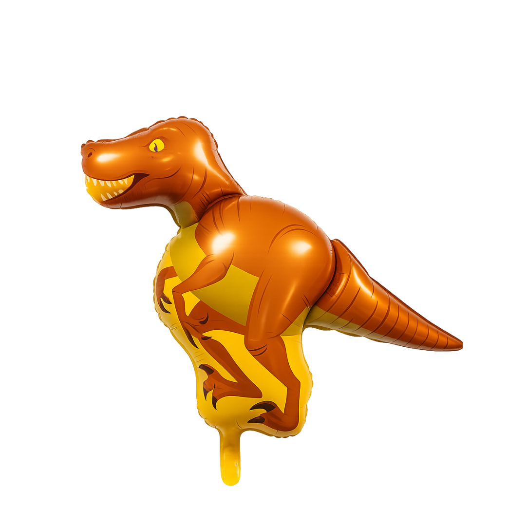 Orange T-Rex Dinosaur Balloon – Large Foil Birthday Party Decoration