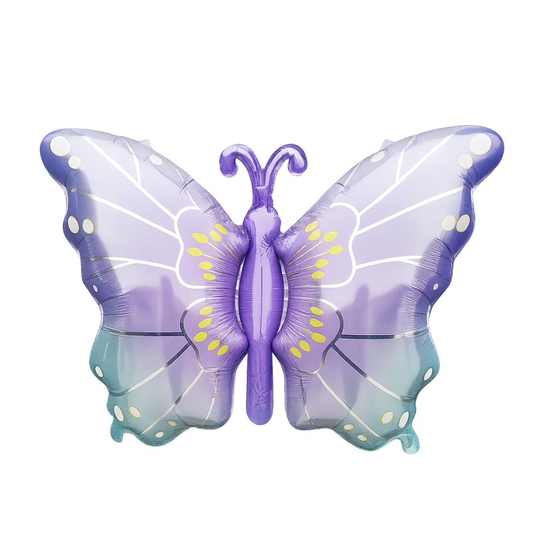 Purple Butterfly Foil Balloon – Fairy Garden Party Decoration for Girls