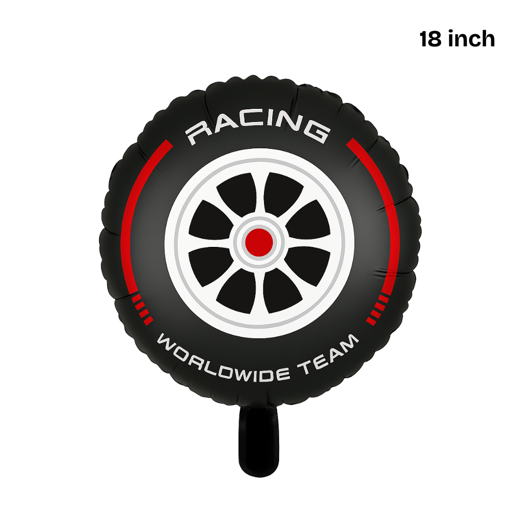 Racing Tire Foil Balloon – Racing Wheel Design for Party Decoration | 18 Inch