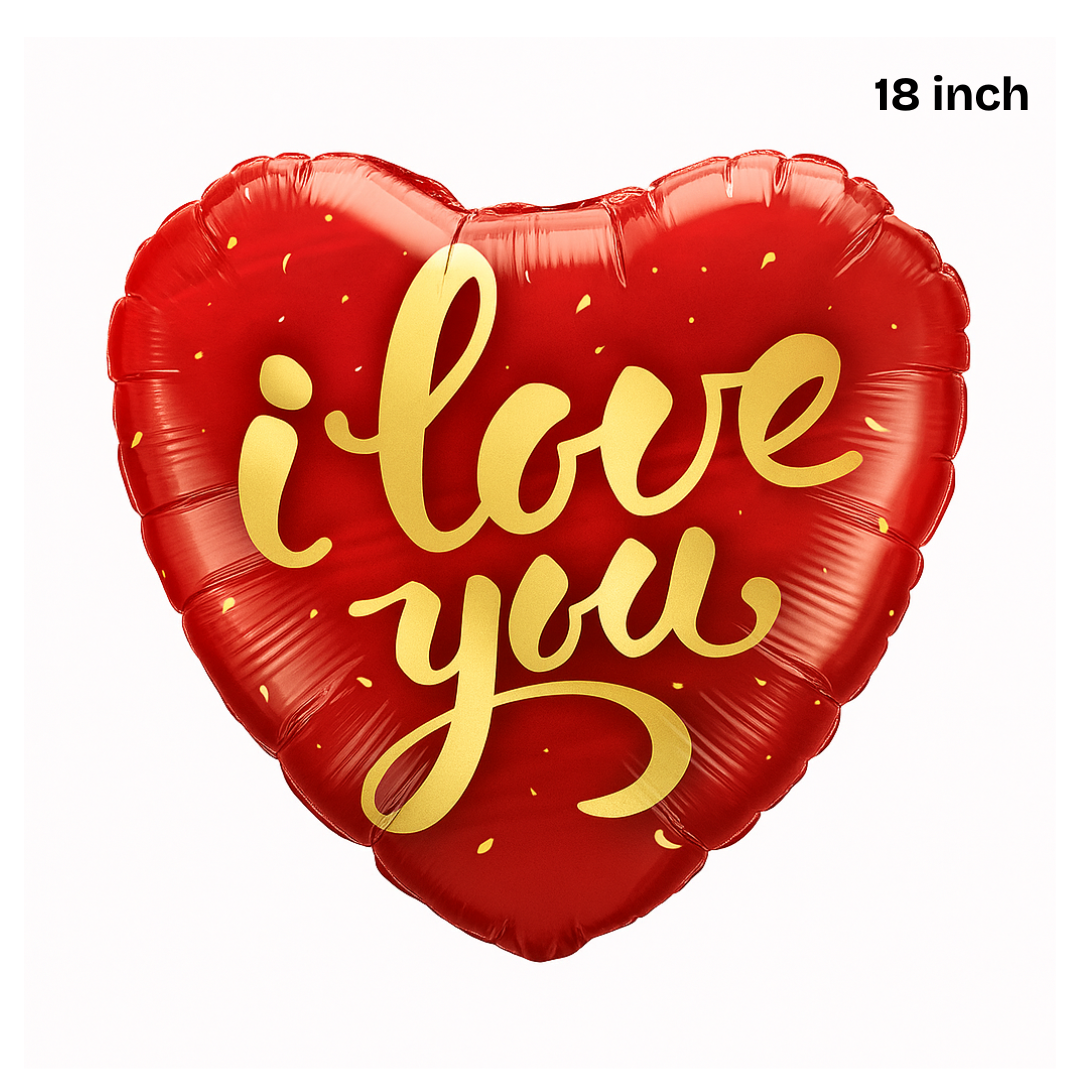 Red Heart “I Love You” Foil Balloon – Romantic Decoration 18”