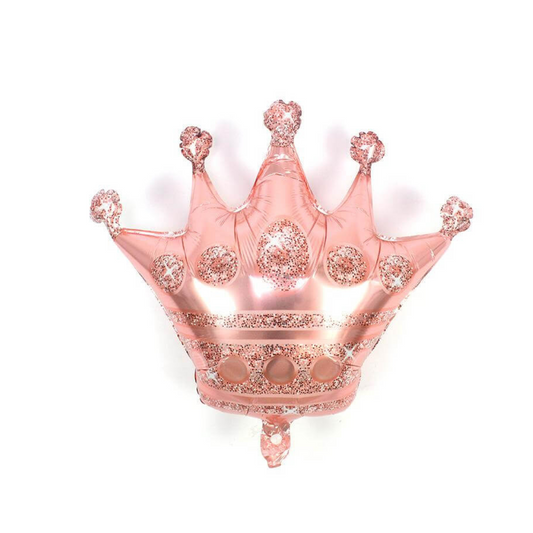 Rose Gold Princess Crown Foil Balloon – Sparkly Royal Party Decoration