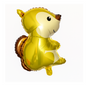 Cute squirrel foil balloon in golden yellow – woodland animal party decoration