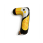 Toucan Number 7 Balloon – 40 Inch Foil Jungle Animal Birthday Decoration for Kids